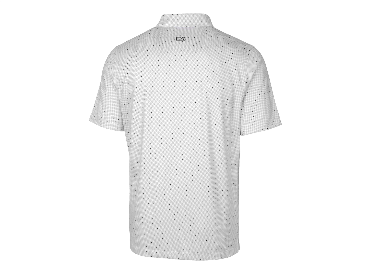 MB White Double Dot Stretch Polo